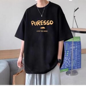 PURESSO trendy brand black T-shirt