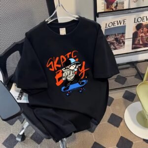 China Selected skate style black T-shirt.