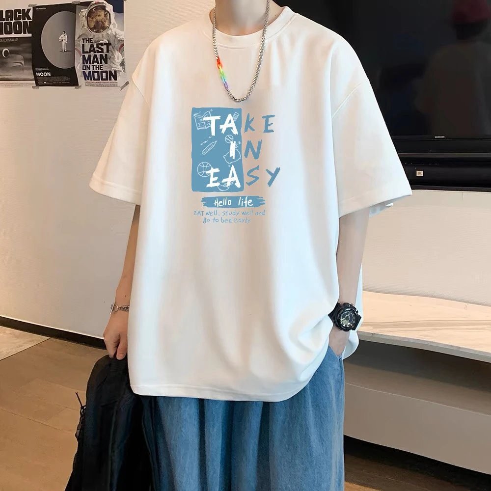 China Selected simple-style white T-shirt