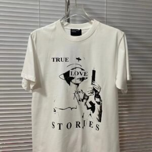 China Selected black-and-white style short sleeves