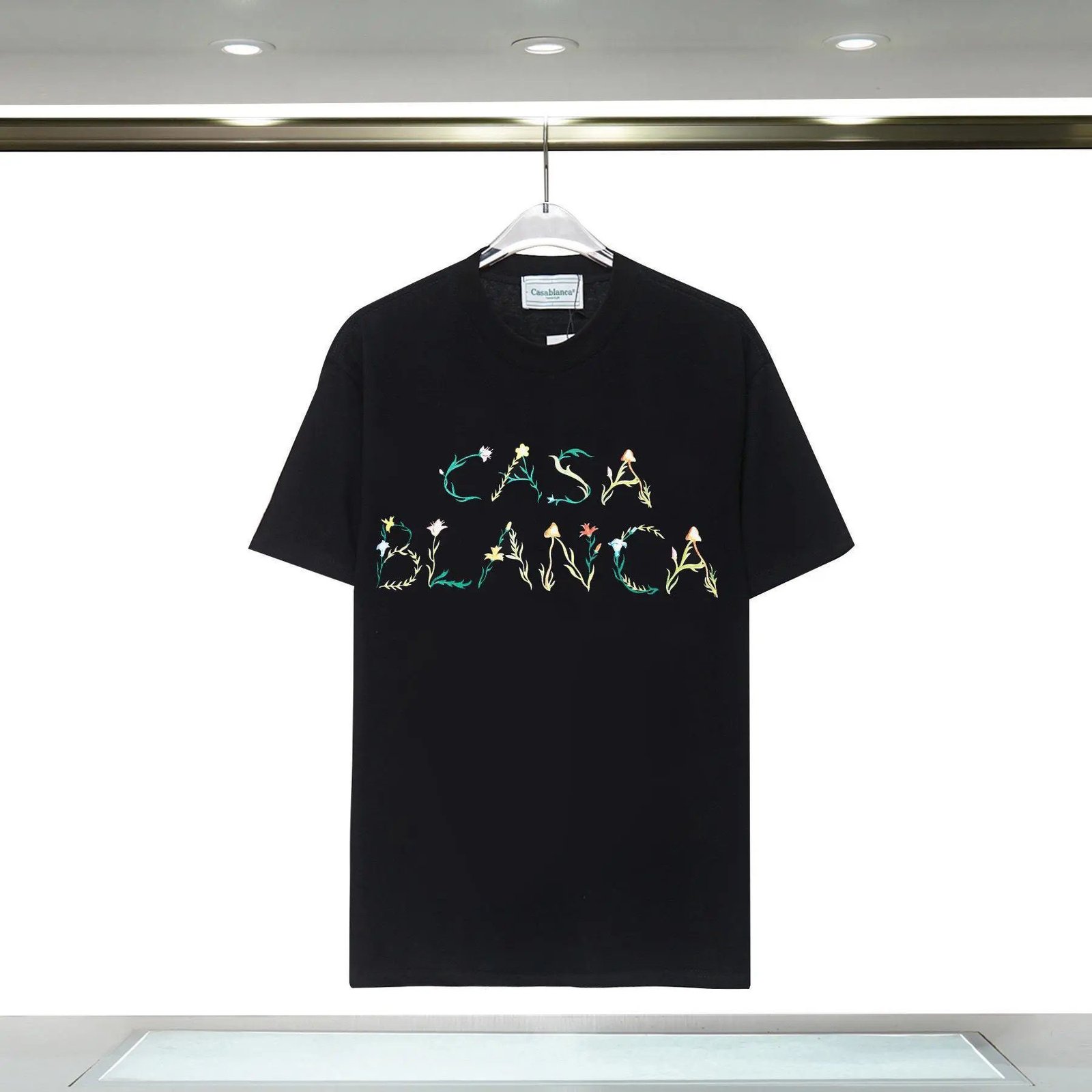 Casablanca Floral Style Black T-shirt