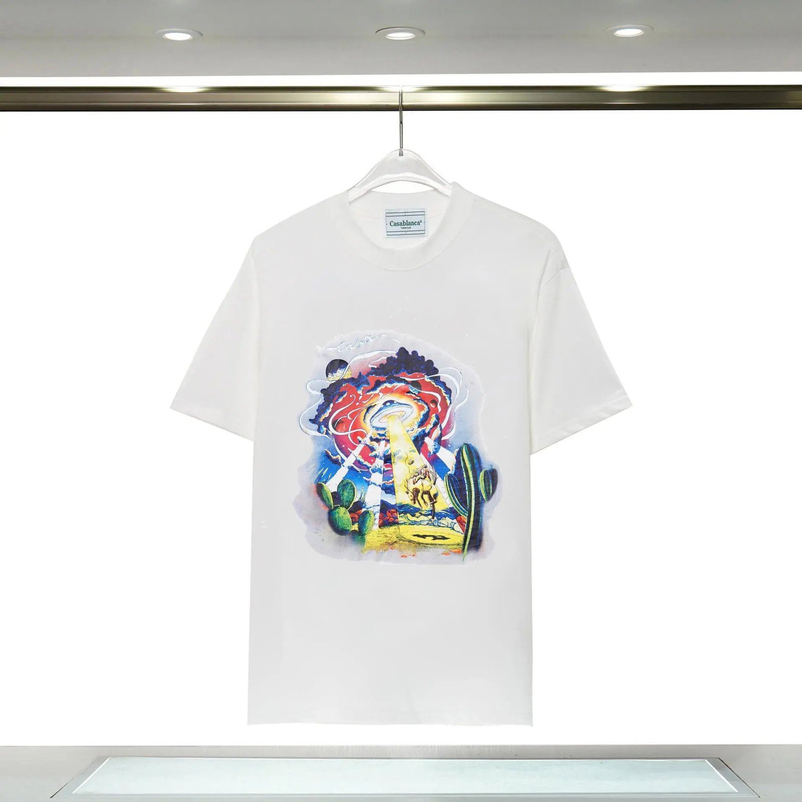 Casablanca Printed Trendy White T-shirt