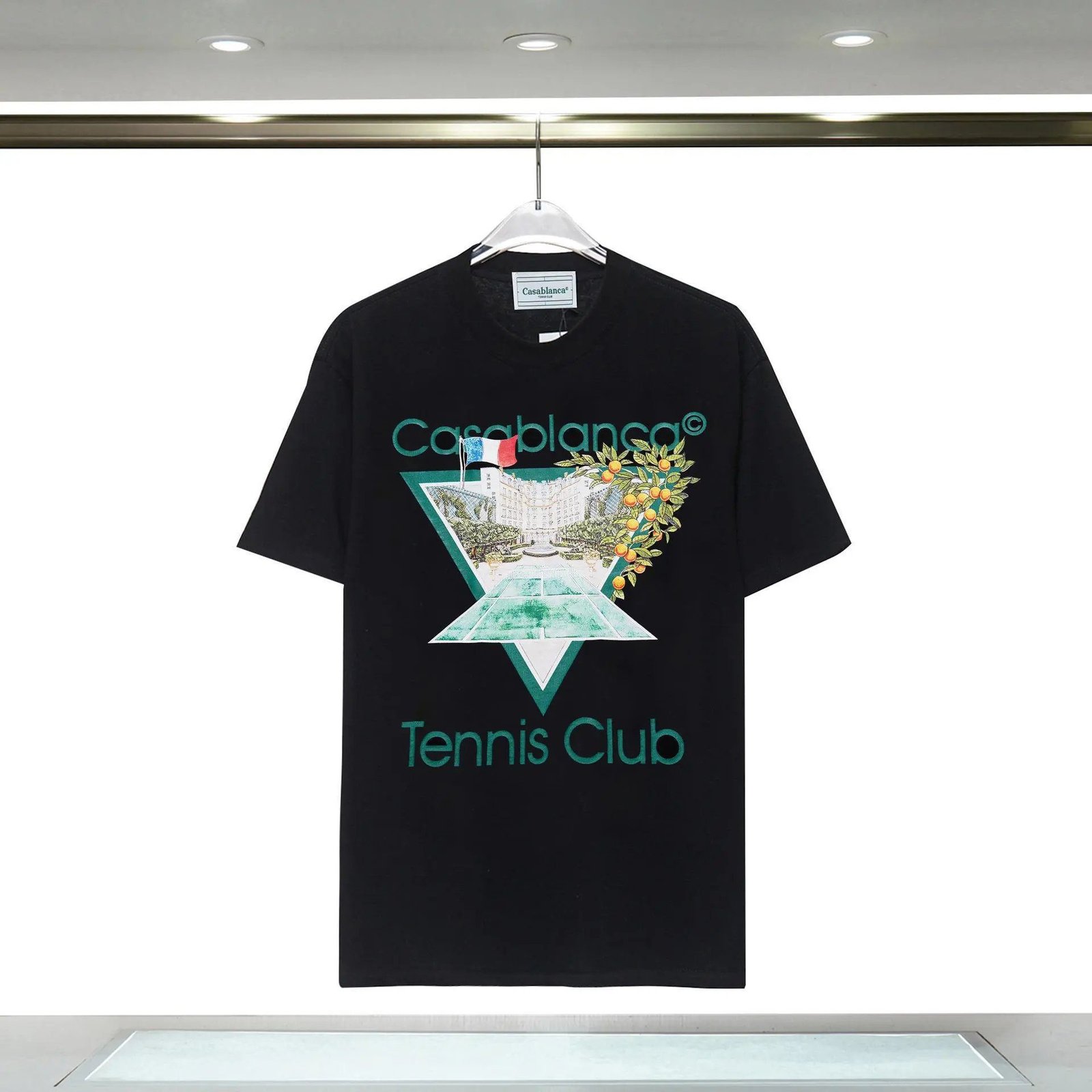 Casablanca - printed casual - style black T - shirt