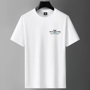 China Selected GoodLucky simple white T-shirt