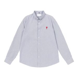Ami striped minimalist style shirt
