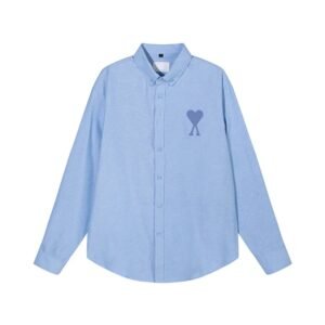 AMI Love Simple Style Blue Shirt