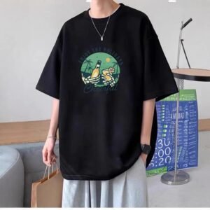 China Selected holiday-style black T-shirts