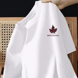 Other maple leaf minimalist style white T-shirts
