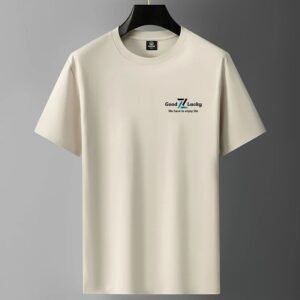China Selected minimalist style off-white T-shirt
