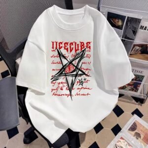 China Selected Gothic-style white T-shirts