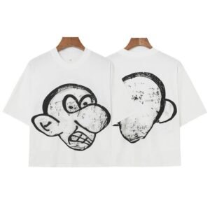 Cartoon-style white T-shirt for billionaires