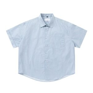 AMI striped minimalist style blue shirt