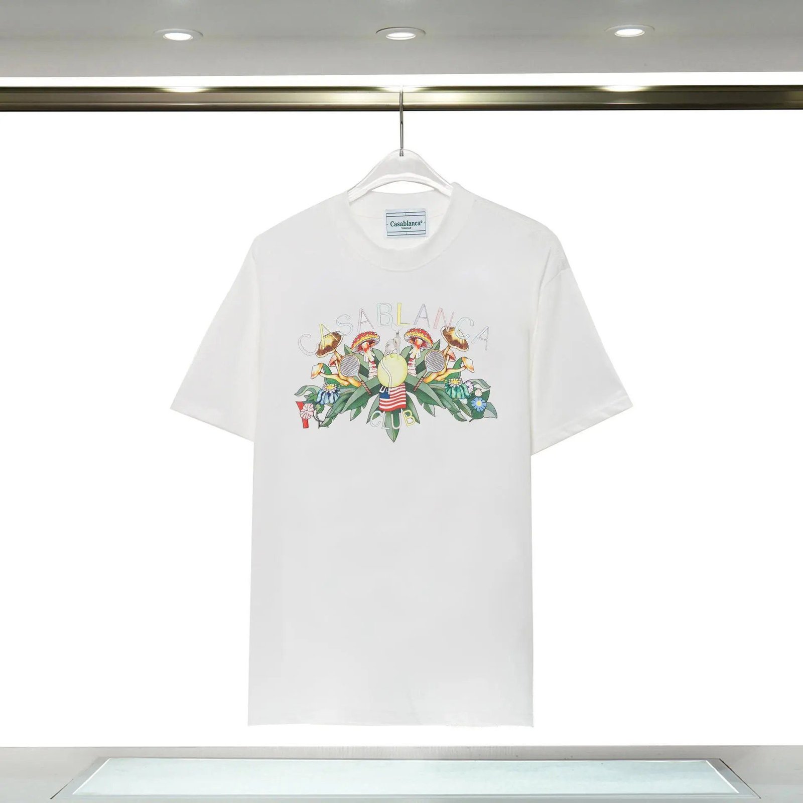 Casablanca Floral Print White T-shirt