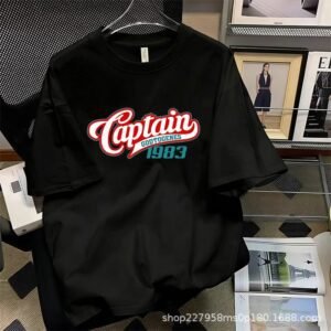 Captain 1983 Retro Style Black T-shirt