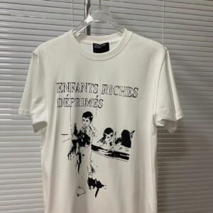 China Selected printed simple white T-shirt