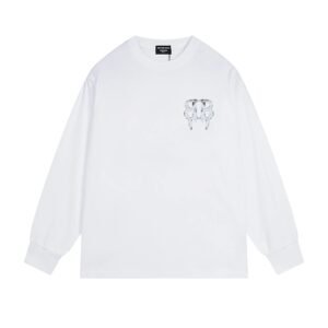 Balenciaga BB-style white sweatshirt