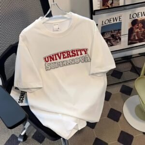 China Selected letter-printed white T-shirt
