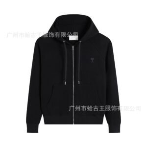 AMI black minimalist style hoodie