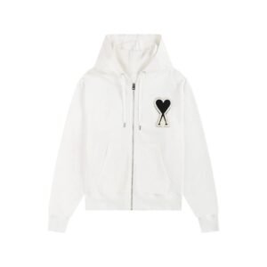 AMI Love Minimalist Style White Sweatshirt