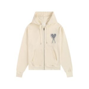 AMI Love Embroidered Cream Sweatshirt
