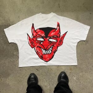 Billionaire Devil Print White T-shirt