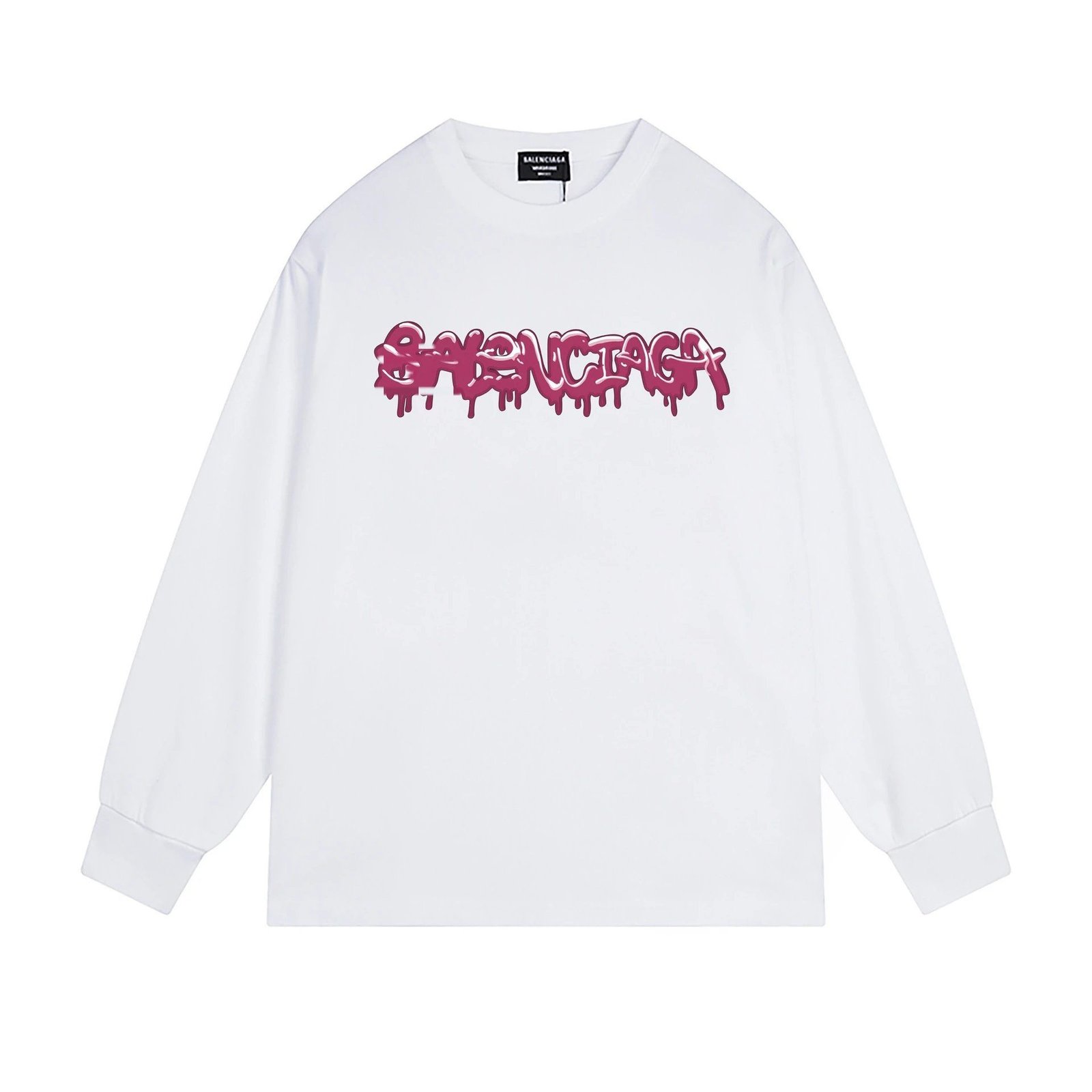 Balenciaga graffiti-style white T-shirt