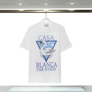 Casablanca Swan Print White T-shirt