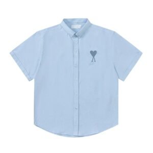 AMI Love Simple Style Blue Shirt