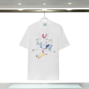 Casablanca Crane Print Wind White T-shirt