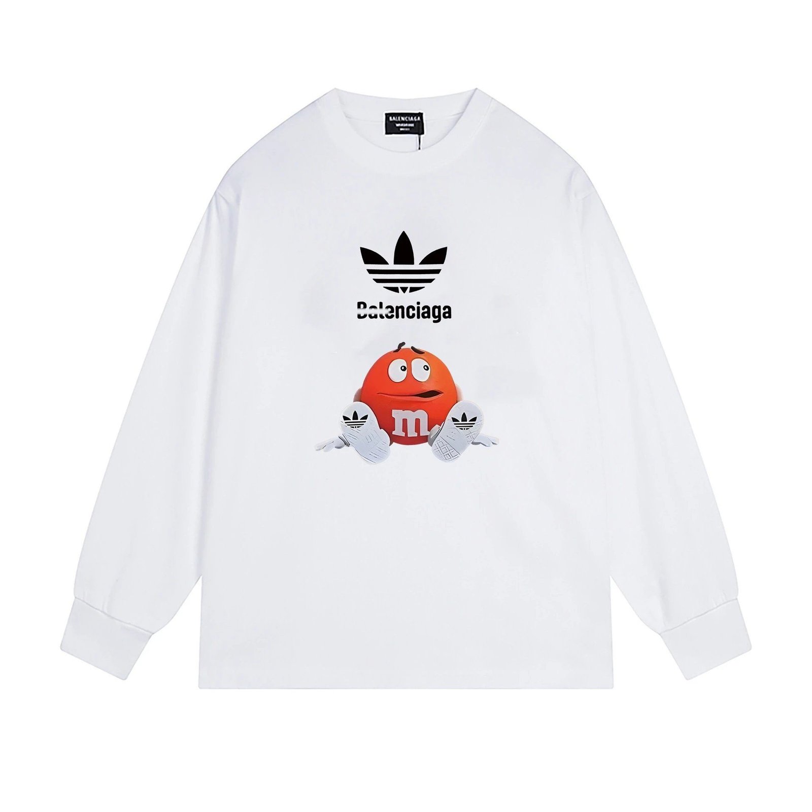 Balenciaga Co-branded Cartoon White Sweatshirt