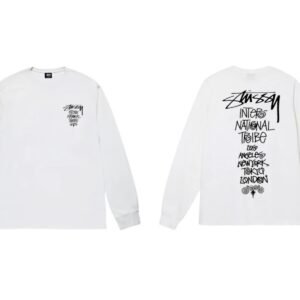 Stussy retro-style white long-sleeved shirt
