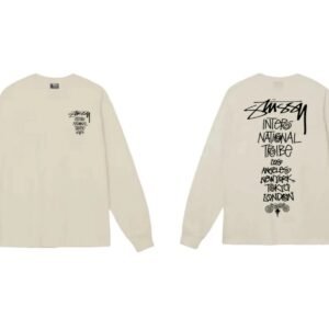 Stussy graffiti-style off-white long-sleeve