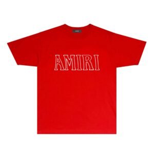 AMIRI minimalist style red T-shirt