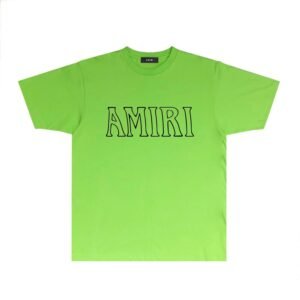 AMIRI Fluorescent Green Simple T-shirt
