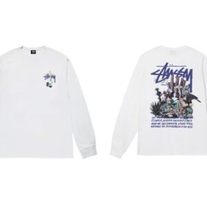 Stussy printed trendy white long-sleeve