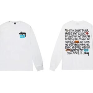 Stussy Ocean Style White Long-sleeve Shirt
