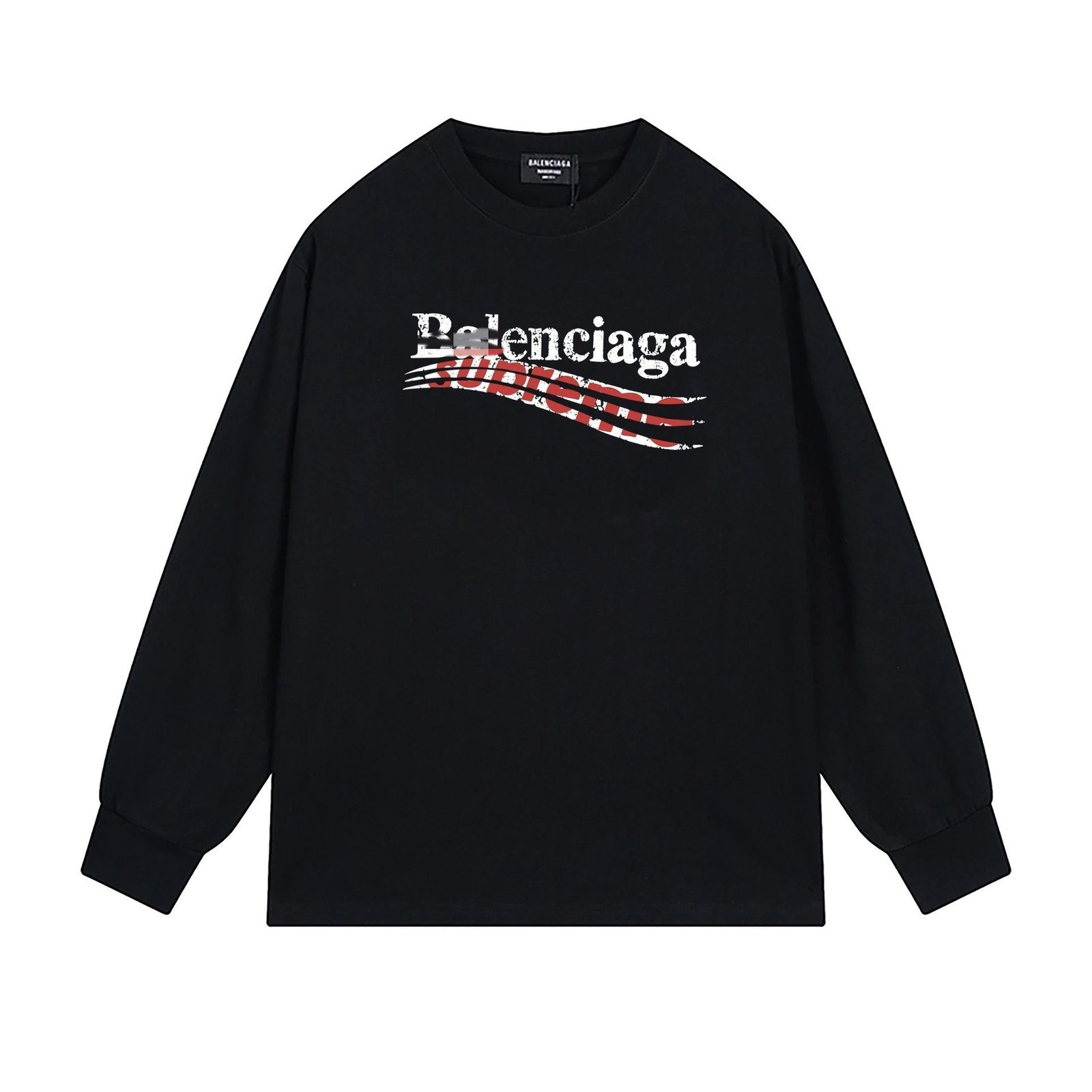 Balenciaga graffiti-style black T-shirt