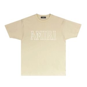 AMIRI Basic Style Simple Beige T-shirt