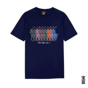 Ralph Lauren colorful retro-style royal blue T-shirt