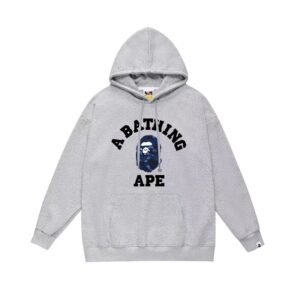 Bape Ape Head Grey Hoodie