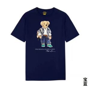 Ralph Lauren bear royal blue short-sleeve shirt
