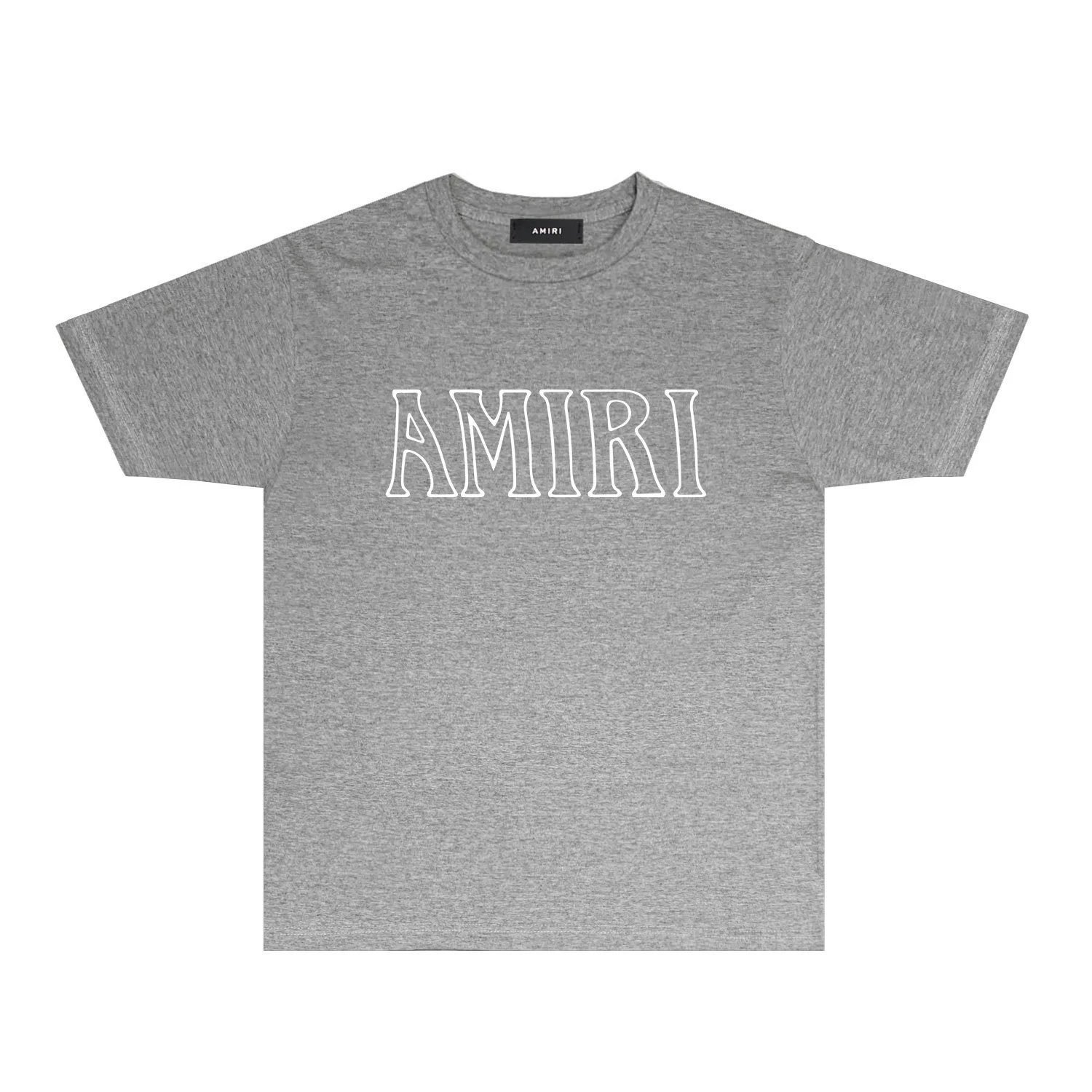 AMIRI minimalist style grey T-shirt