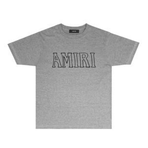 AMIRI Grey Minimalist Style T-shirt