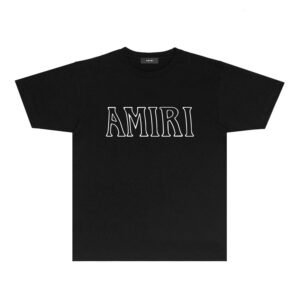 AMIRI minimalist style black T-shirt