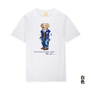 Ralph Lauren Bear Trend Brand White T-shirt