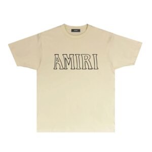 AMIRI simple and fashionable beige T-shirt