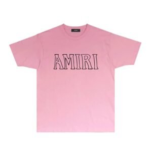 AMIRI minimalist style pink T-shirt