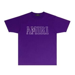 AMIRI minimalist style purple T-shirt