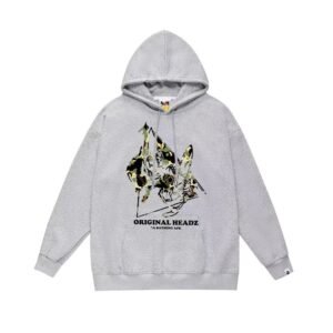 Bape camouflage style grey hoodie