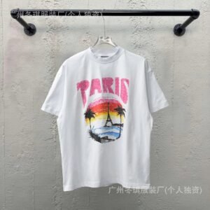 Balenciaga Printed Casual White T-shirt